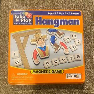 Take 'N' Play Anywhere Magnetic Hangman Game - Orange and Multicolor